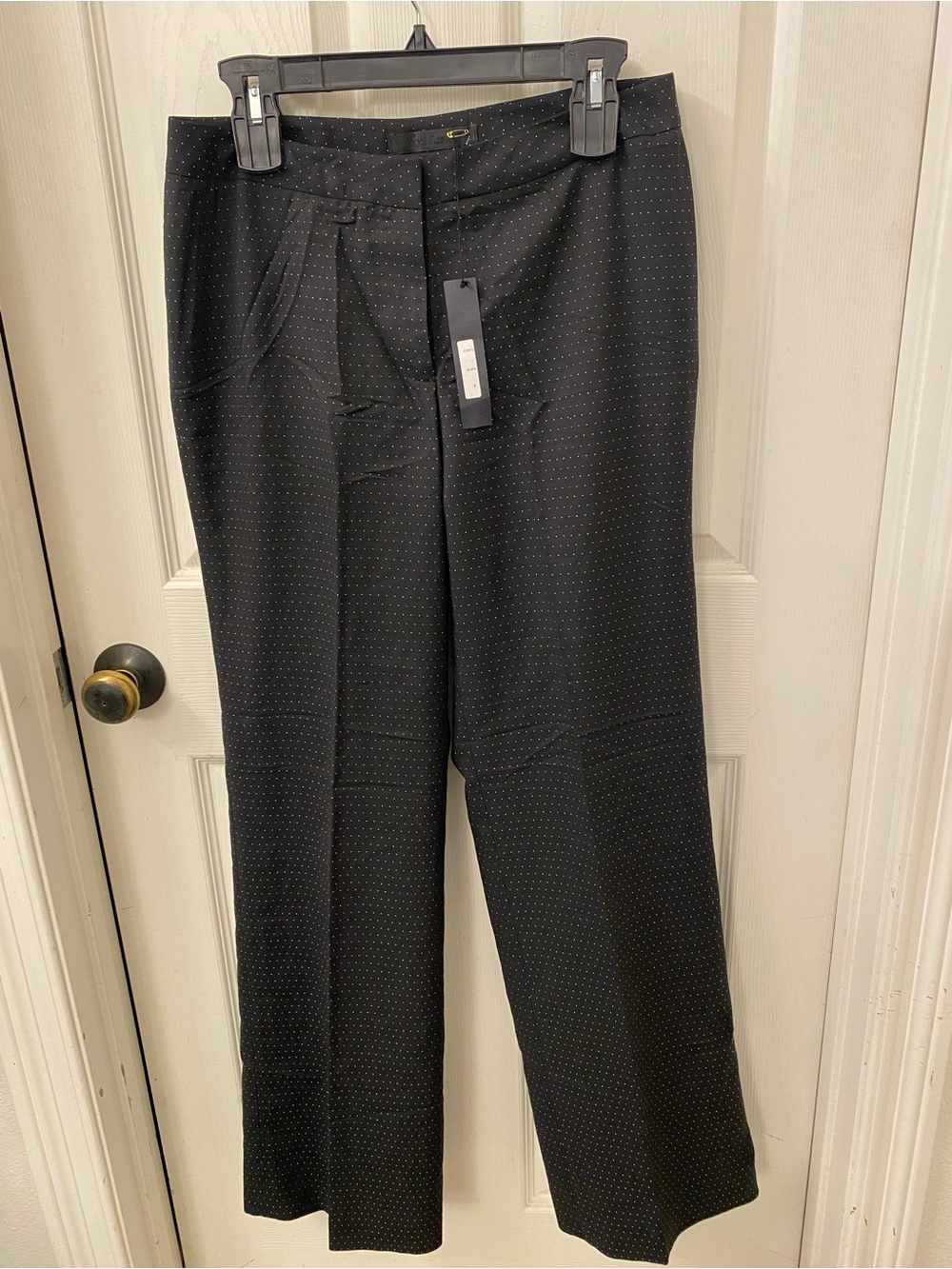 Yigal Azrouel Women’s Black Pin Dot Dress Pants